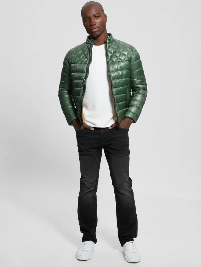 GUESS Jackets and Coats Men Lightweight Puffer Jacket Urban Sky GUESS Jackets and Coats Men Lightweight Puffer Jacket Urban Sky