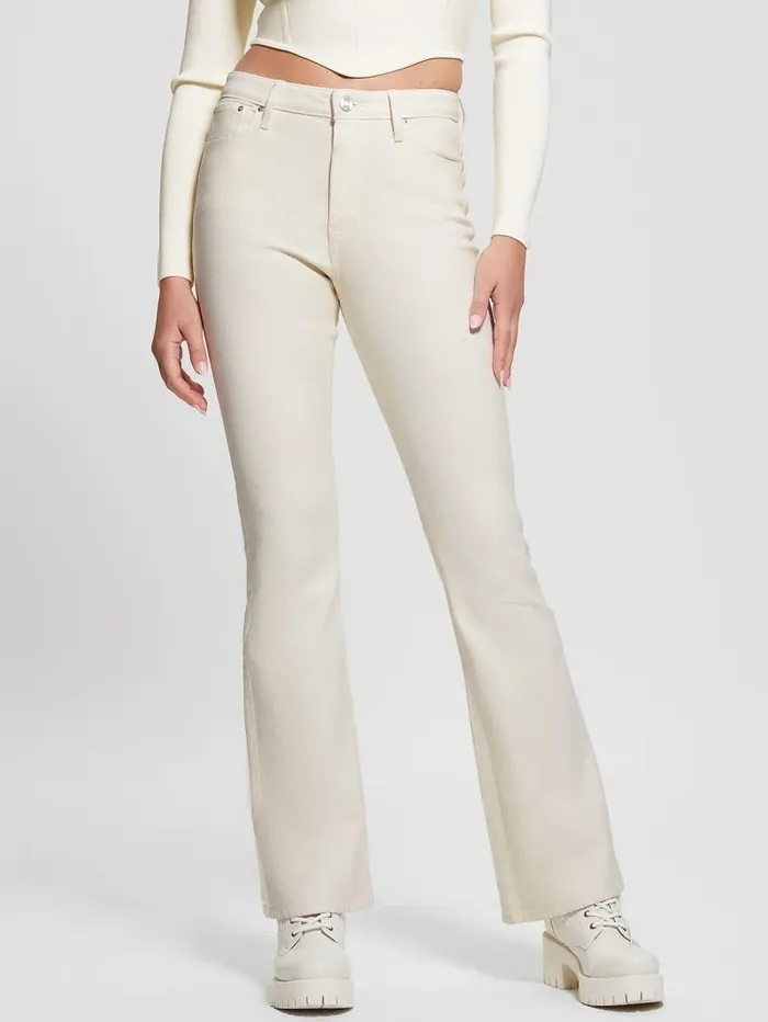 GUESS Jeans and Denim Women Sexy Flare Jeans Dove White Multi GUESS Jeans and Denim Women Sexy Flare Jeans Dove White Multi