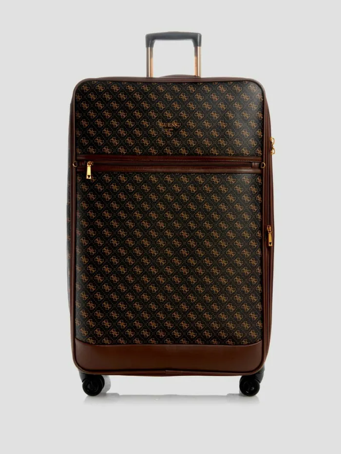 GUESS Keith 288243 8Wheel Suitcase Brown WomenMen Luggage and Travel Bags