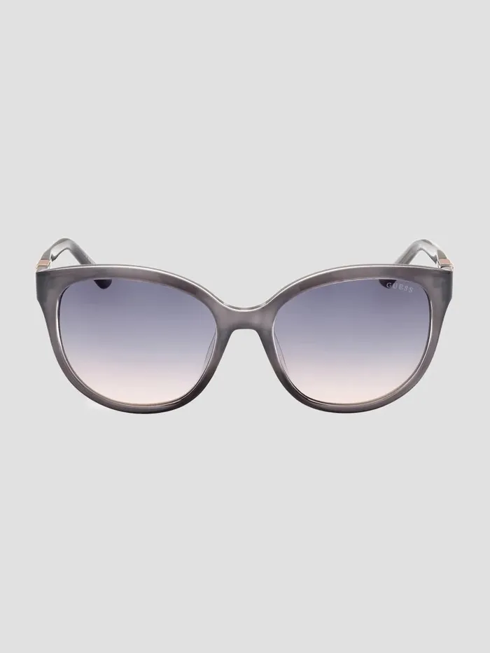 GUESS Milky Plastic CatEye Sunglasses Blue Women Sunglasses