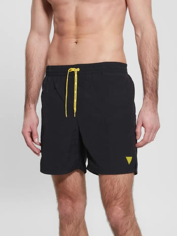 GUESS Nylon Swim Trunks Black Men Swim