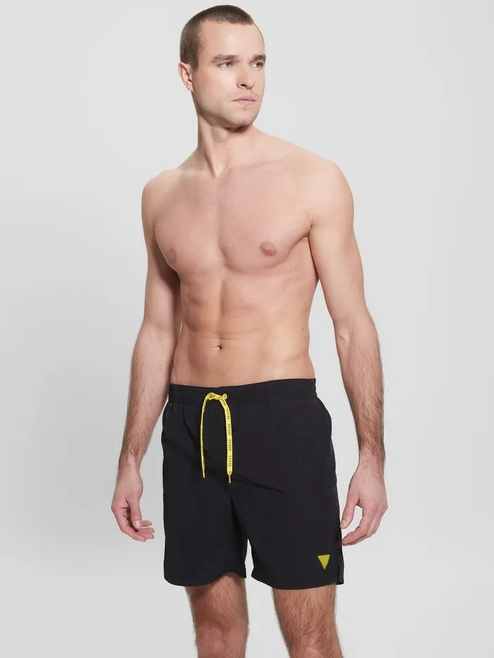 GUESS Nylon Swim Trunks Black Men Swim