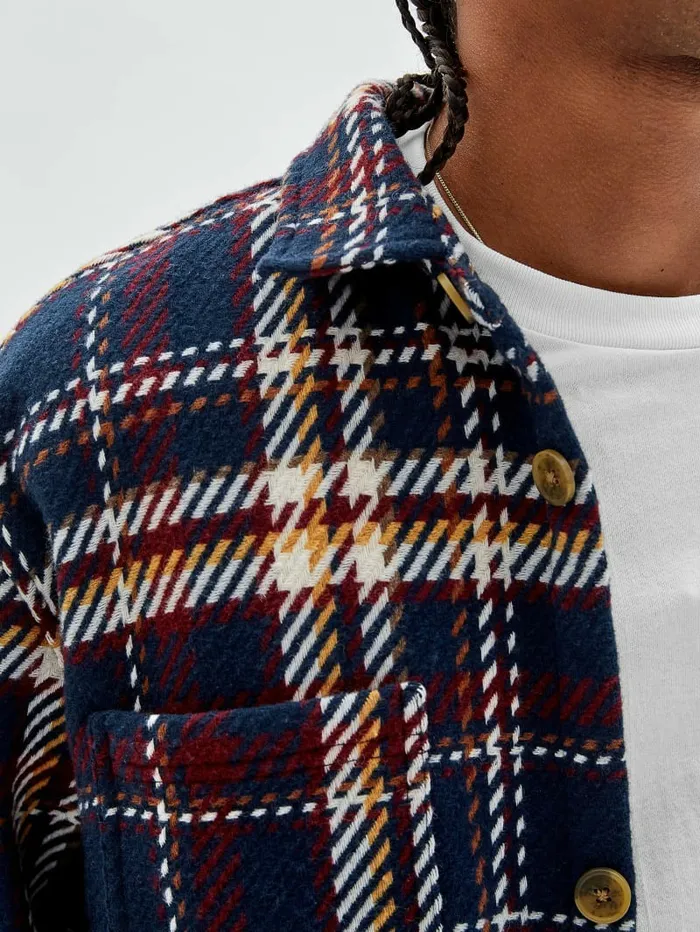 GUESS Originals Shirt Jacket Medieval Blue Men Jackets and Coats GUESS GUESS Originals Shirt Jacket Medieval Blue Men Jackets and Coats GUESS