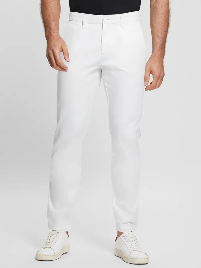 GUESS Pants and Shorts Men Myron Pants Pure White