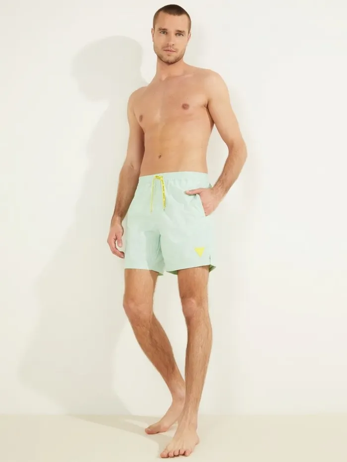 GUESS Pants and Shorts Men Nylon Swim Trunks Feather Blue