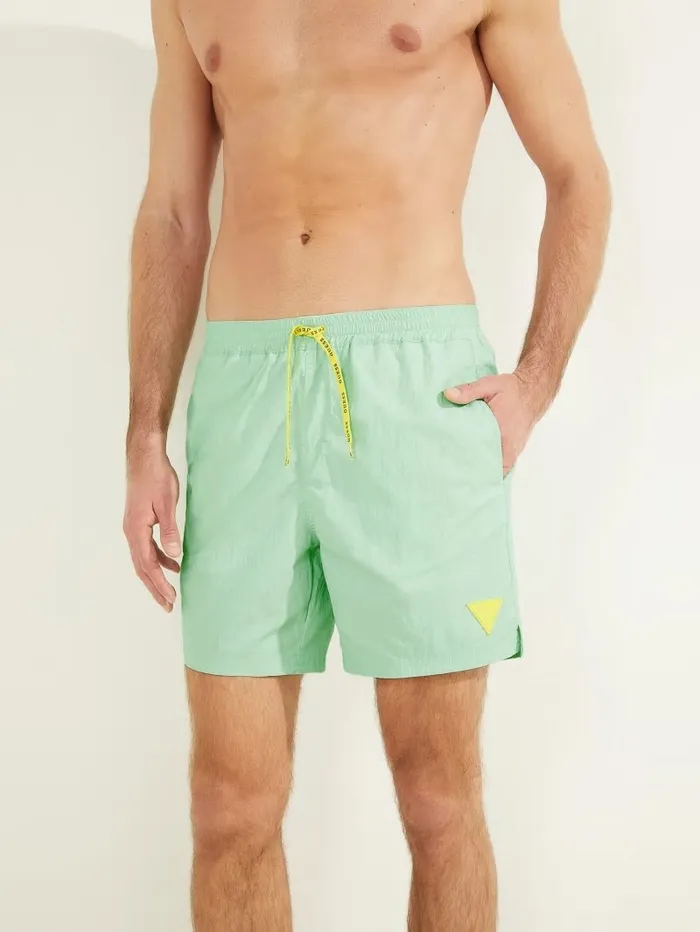 GUESS Pants and Shorts Men Nylon Swim Trunks Feather Blue