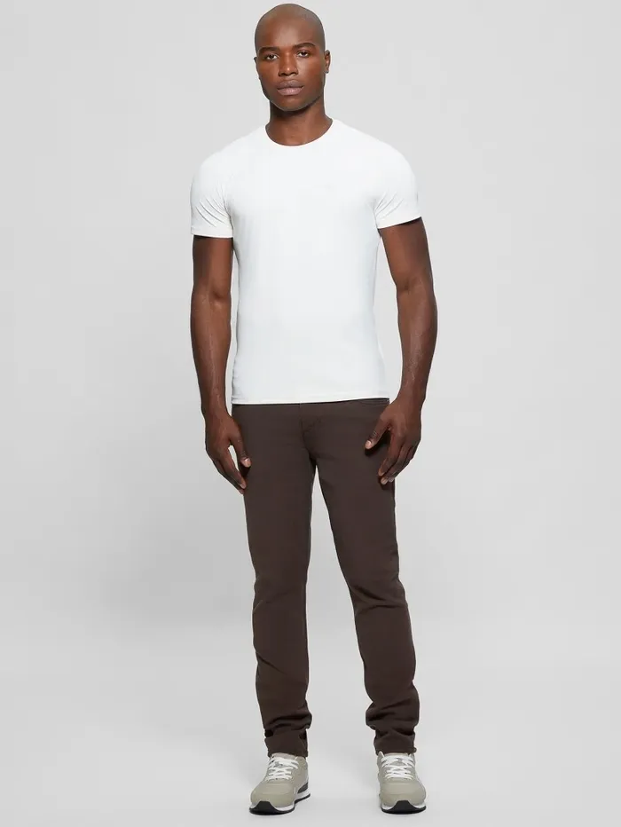GUESS Pants and Shorts Men Slim Tapered Pants Espresso Brown Multi