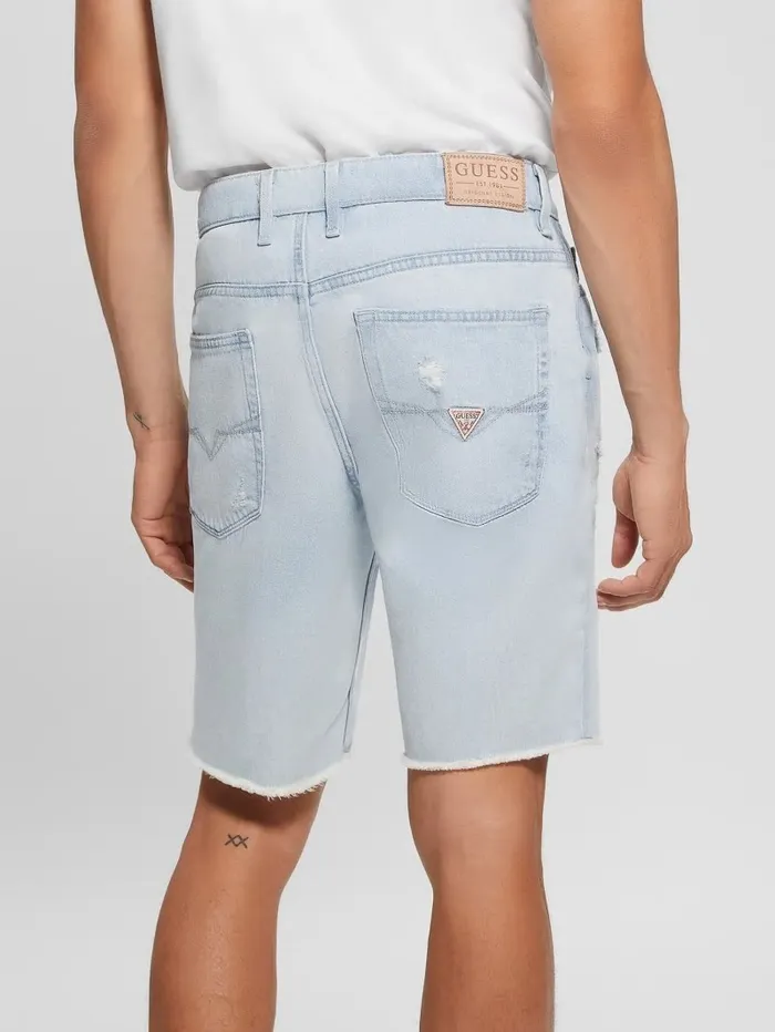 GUESS RipandRepair Regular Fit Denim Shorts Desert Sky Men Jeans and Denim GUESS RipandRepair Regular Fit Denim Shorts Desert Sky Men Jeans and Denim