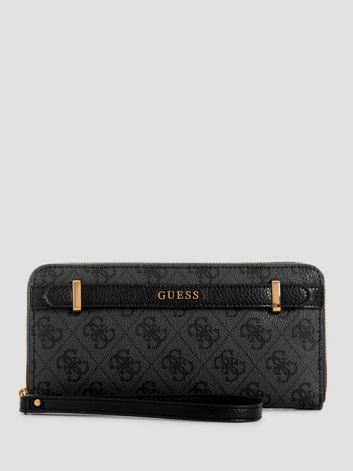 GUESS Sestri Logo Large ZipAround Wallet Cloud Wash Women Handbags