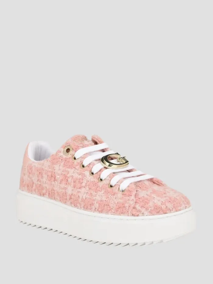 GUESS Sneakers Women Denesa LowTop Tweed Sneakers Medium Pink