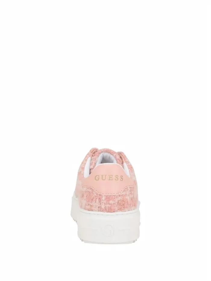 GUESS Sneakers Women Denesa LowTop Tweed Sneakers Medium Pink GUESS Sneakers Women Denesa LowTop Tweed Sneakers Medium Pink