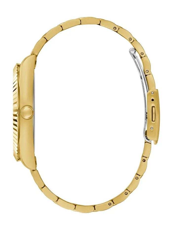 GUESS Watches WomenMen GoldTone Analog Watch Gold