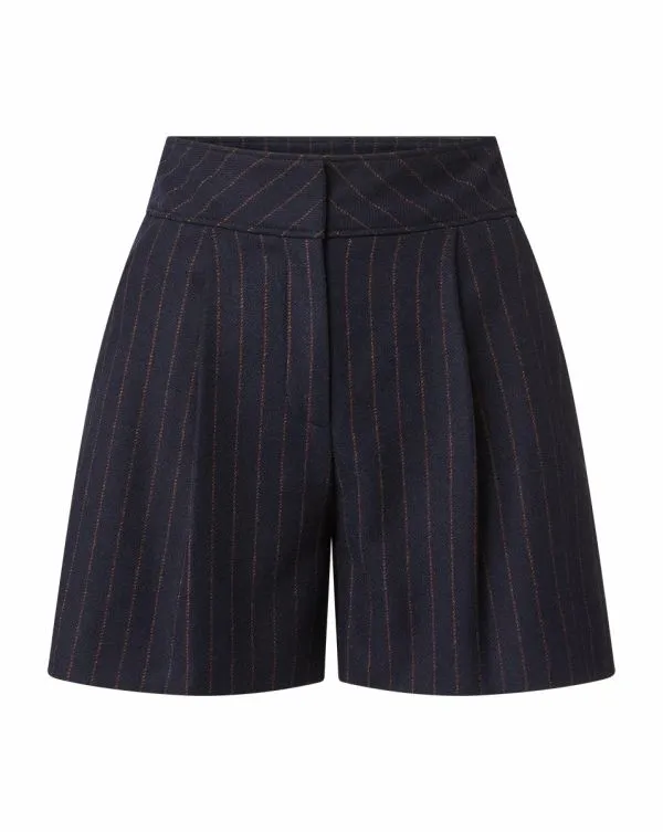 Haina Pinstriped Short Navy Multi Women Veronica Beard Skirts and Shorts Haina Pinstriped Short Navy Multi Women Veronica Beard Skirts and Shorts