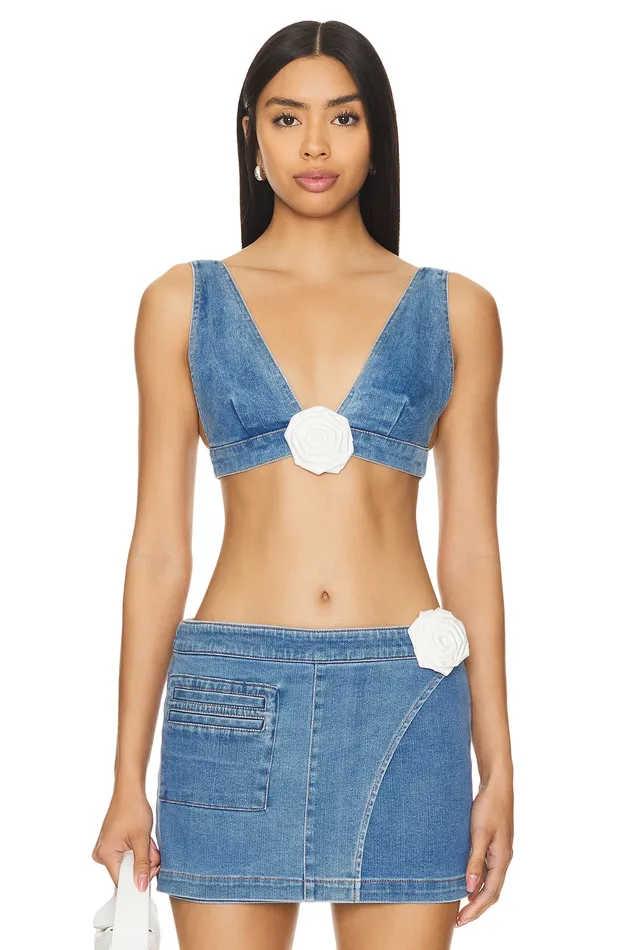 Hana Top Medium Blue Wash Women Lovers and Friends Tops
