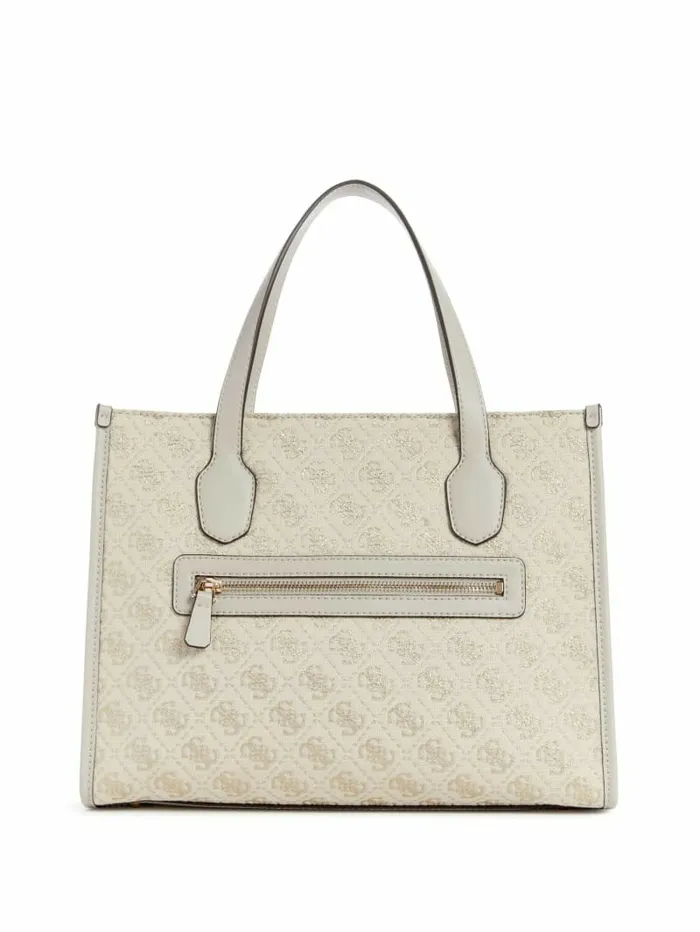 Handbags GUESS Women Izzy Glitter Tote Bag Dove Logo Handbags GUESS Women Izzy Glitter Tote Bag Dove Logo