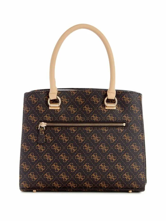 Handbags GUESS Women Noelle Quattro G Girlfriend Satchel Brown Multi Handbags GUESS Women Noelle Quattro G Girlfriend Satchel Brown Multi