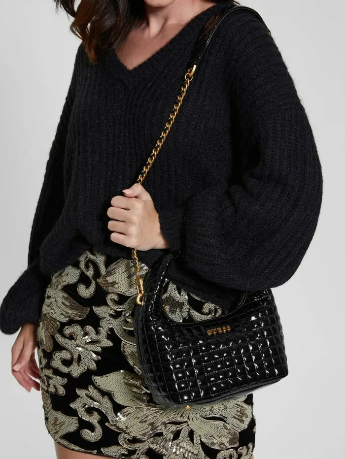 Handbags GUESS Women Tia Hobo Bag Black Handbags GUESS Women Tia Hobo Bag Black