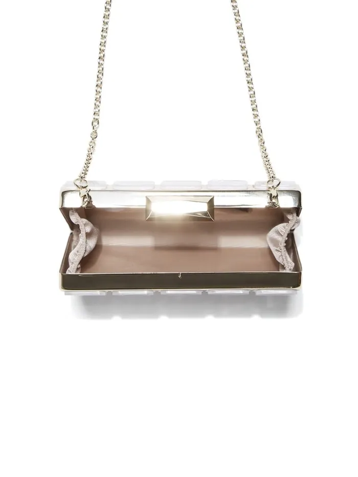 Handbags La Pearla Clutch Ivory GUESS Women Handbags La Pearla Clutch Ivory GUESS Women