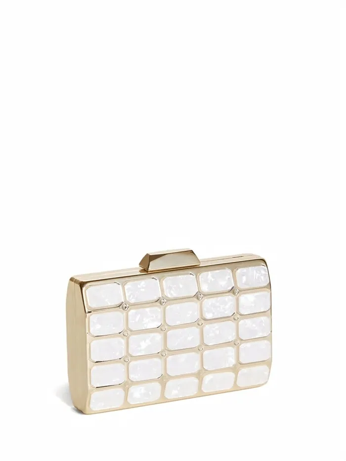 Handbags La Pearla Clutch Ivory GUESS Women Handbags La Pearla Clutch Ivory GUESS Women