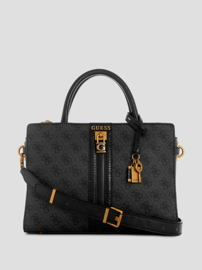 Handbags Women Ginevra Logo Elite Society Satchel Cloud Wash GUESS