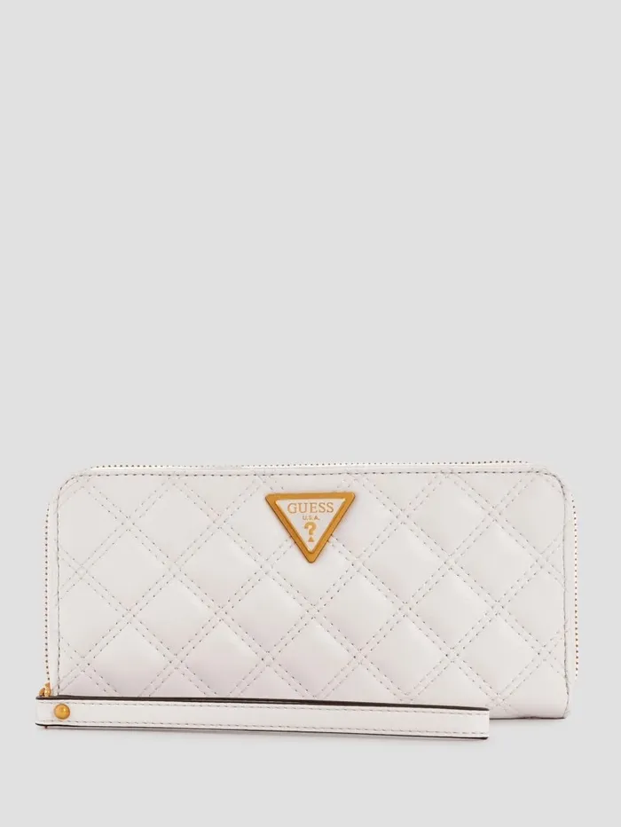 Handbags Women Giully Large ZipAround Wallet Ivory GUESS
