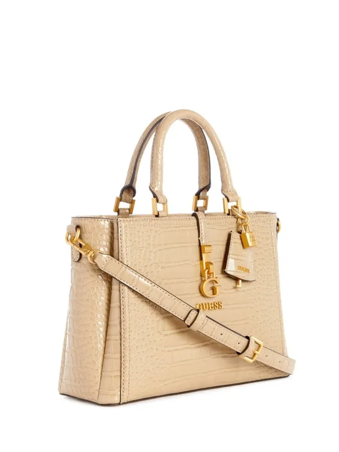 Handbags Women GUESS James Girlfriend Satchel Taupe