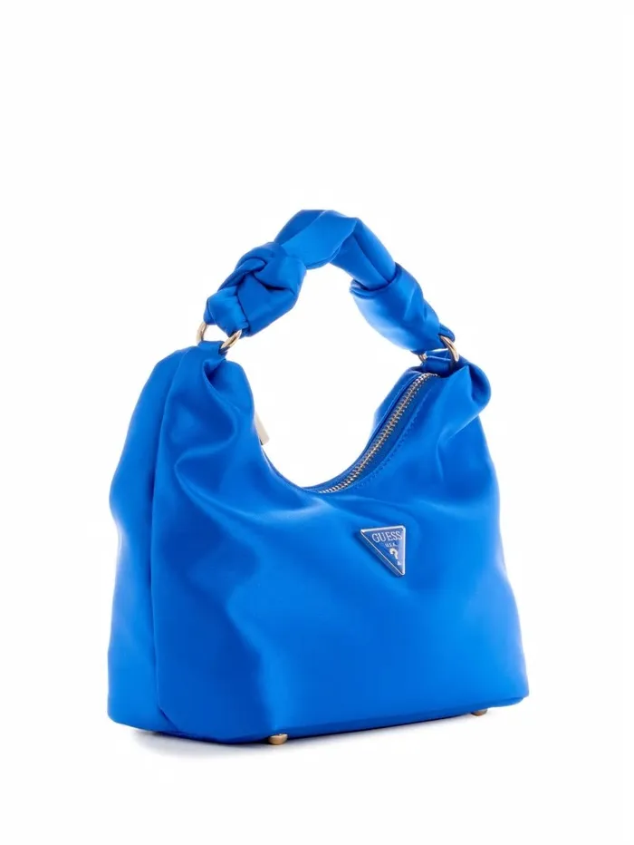 Handbags Women GUESS Velina Satin Hobo Bag BleuCherbourg Wash Handbags Women GUESS Velina Satin Hobo Bag BleuCherbourg Wash