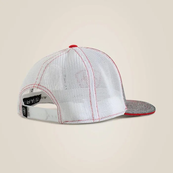 Hats and Caps Men Ariat Offset Shield Logo Cap Red Hats and Caps Men Ariat Offset Shield Logo Cap Red