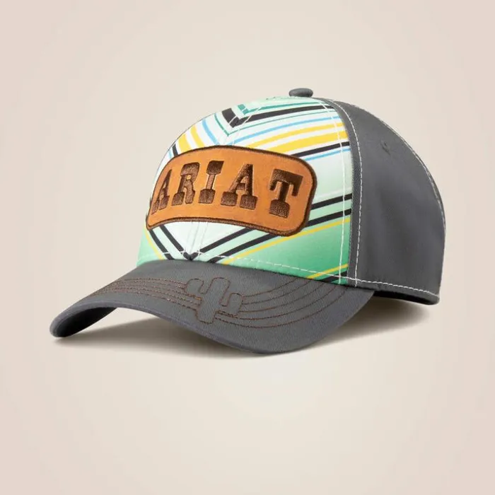 Hats and Caps Women Ariat Leather Patch Aztec Cap Multi