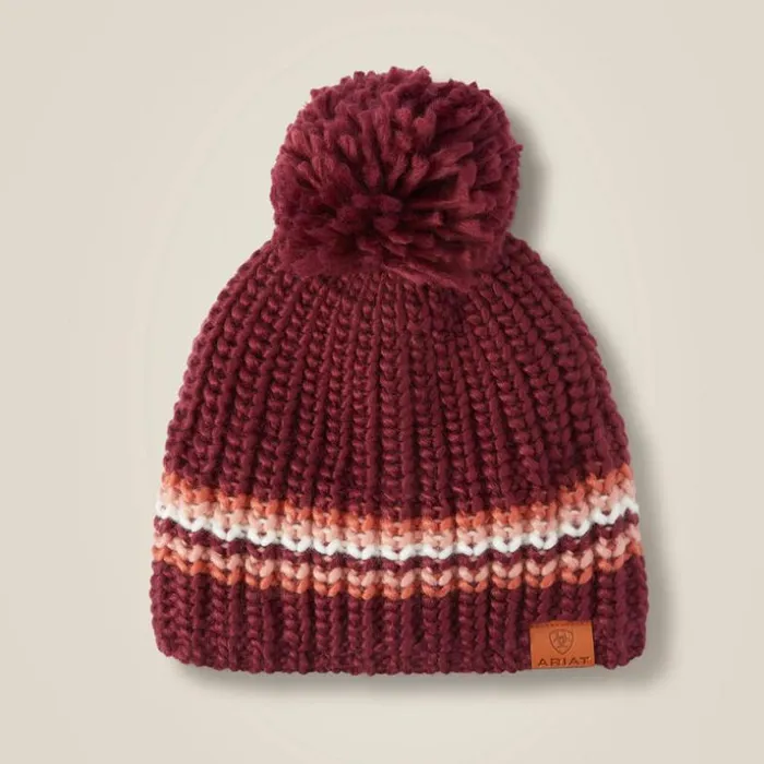 Hats and Caps Women Ariat Salem Beanie Wine Country