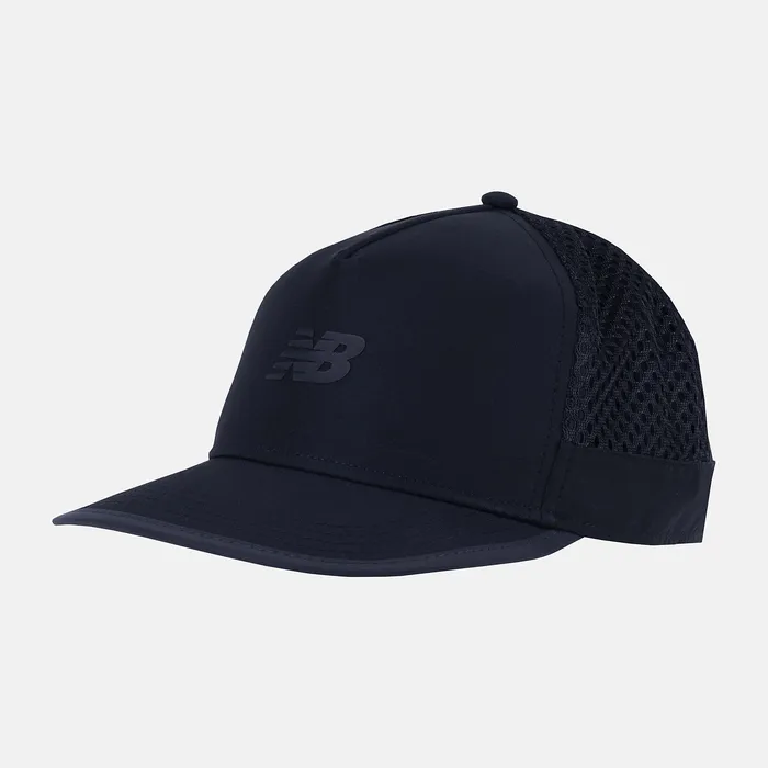 Hats MenWomen New Balance Speed Run Trucker BLACK with GUNMETAL