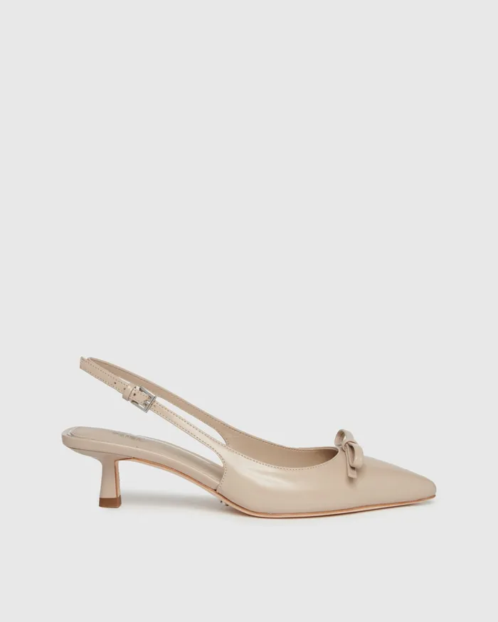 Heels and Wedges Mylah Pump 8211 Light Tan Leather PAIGE Women