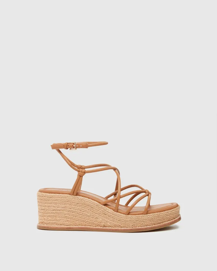 Heels and Wedges PAIGE Women Julia Wedge 8211 Cognac Leather