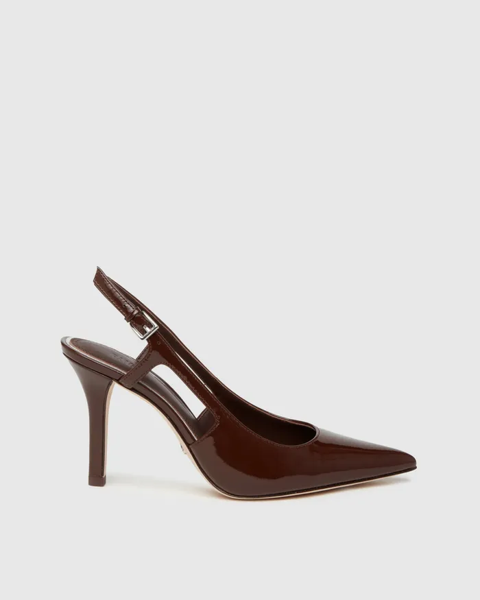 Heels and Wedges PAIGE Women Samara Heel 8211 Chocolate Patent Leather
