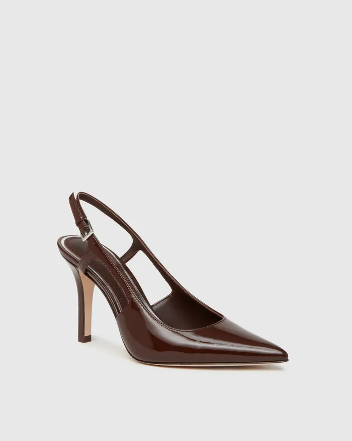 Heels and Wedges PAIGE Women Samara Heel 8211 Chocolate Patent Leather