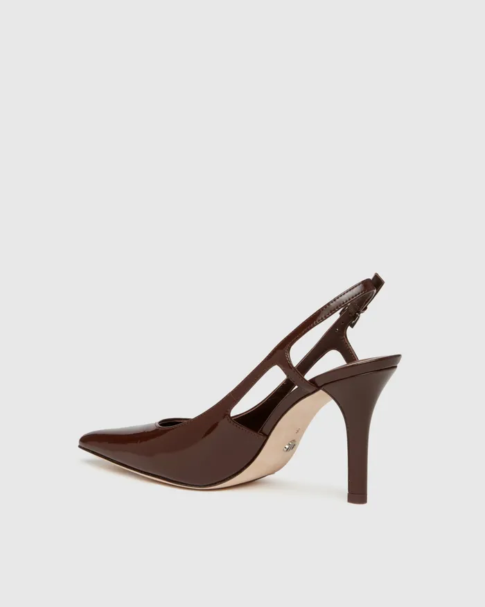 Heels and Wedges PAIGE Women Samara Heel 8211 Chocolate Patent Leather