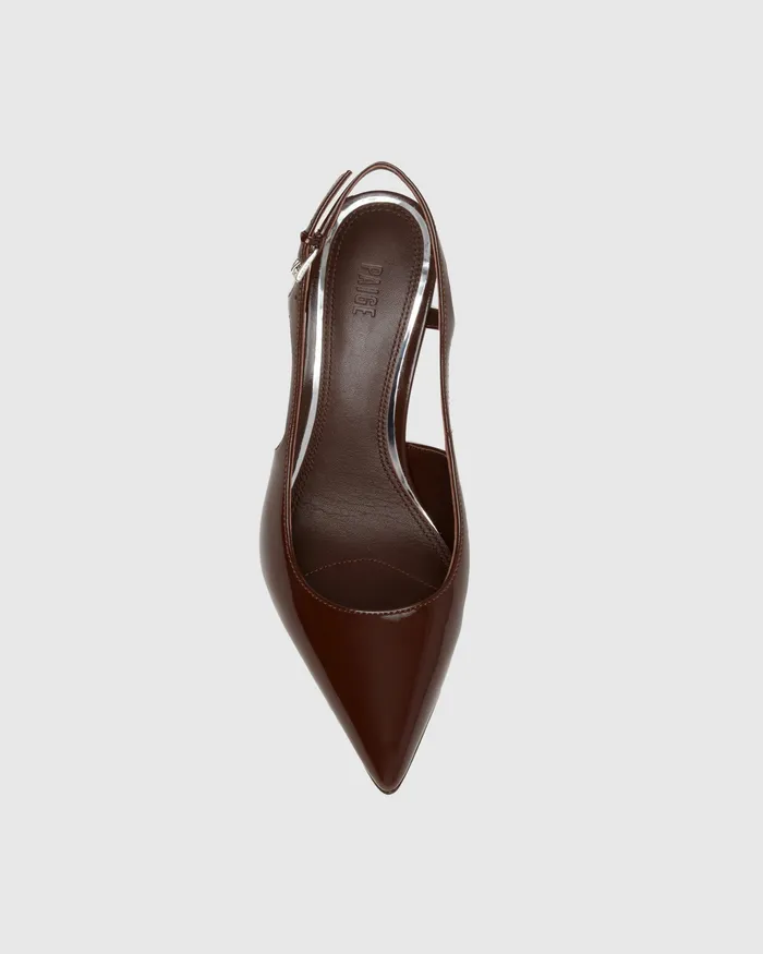Heels and Wedges PAIGE Women Samara Heel 8211 Chocolate Patent Leather
