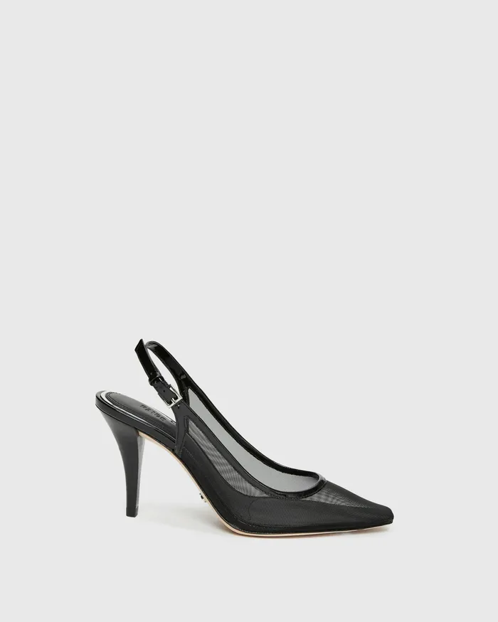 Heels and Wedges Women Kaela Pump 8211 Black Mesh PAIGE