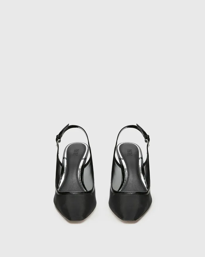 Heels and Wedges Women Kaela Pump 8211 Black Mesh PAIGE