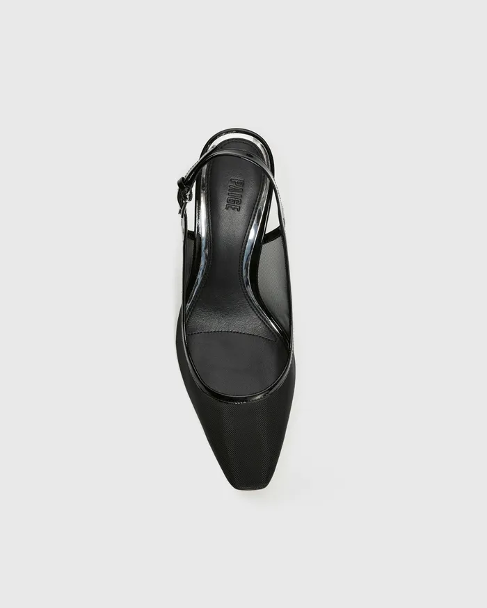 Heels and Wedges Women Kaela Pump 8211 Black Mesh PAIGE
