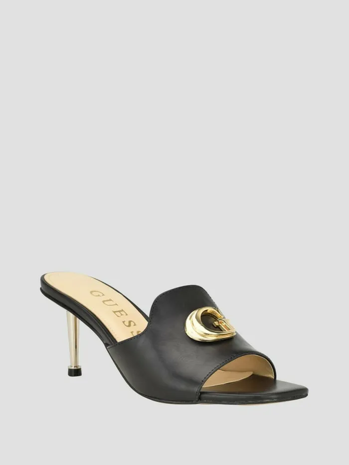 Heels GUESS Women Snapps G Kitten Mules Black 001