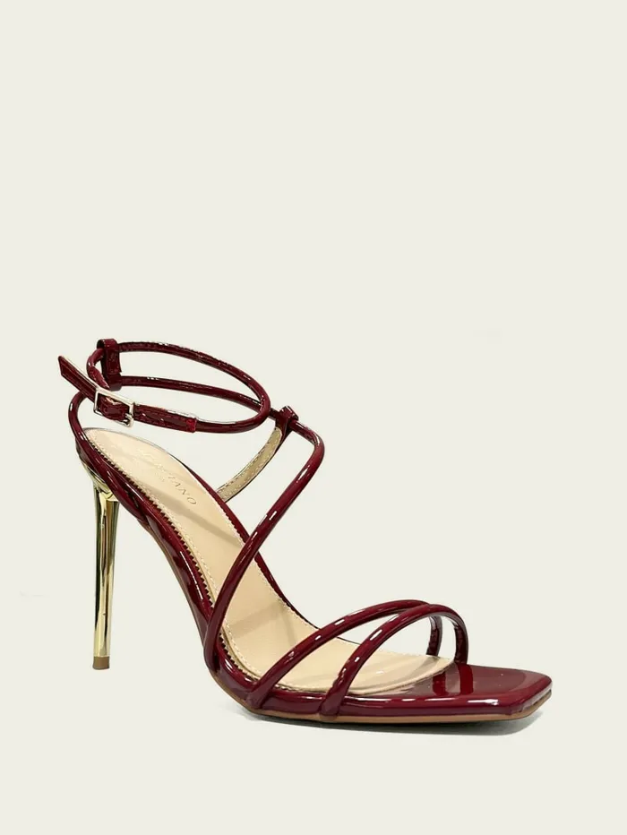 Heels Strappy Cord Heeled Sandal Dark Jam Red 8211 GUESS Women