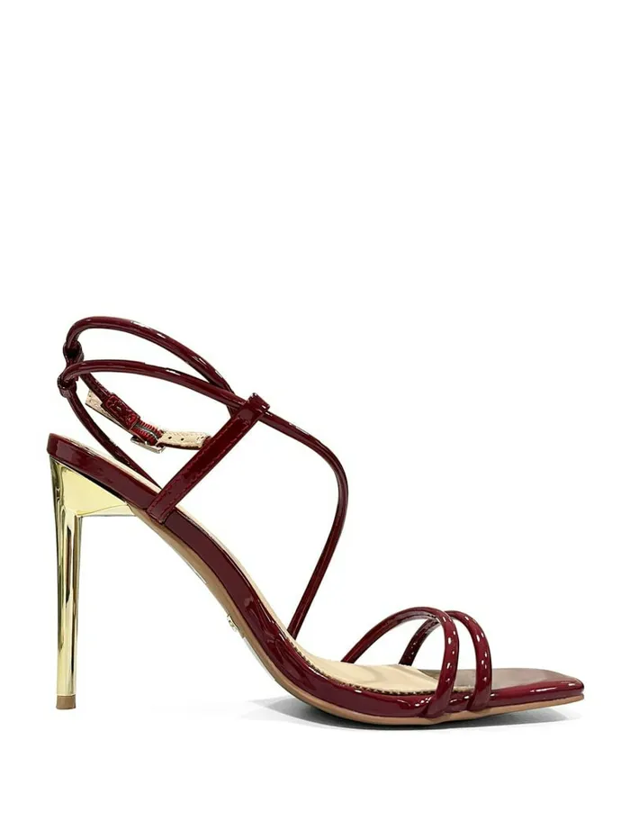 Heels Strappy Cord Heeled Sandal Dark Jam Red 8211 GUESS Women