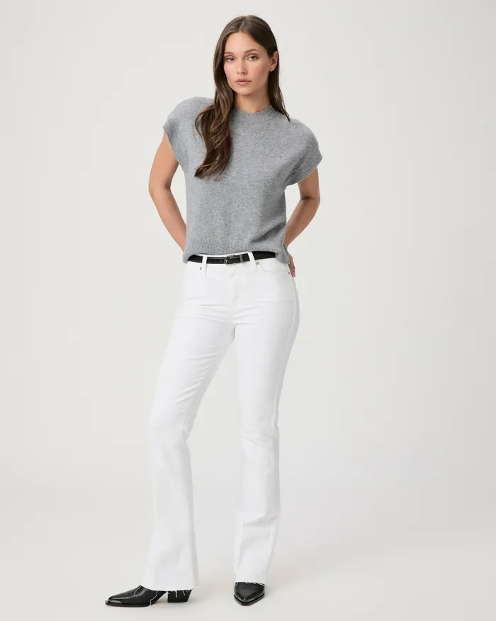 High Rise Laurel Canyon 32 Inch Bootcut 8211 Crisp White Denim PAIGE Women