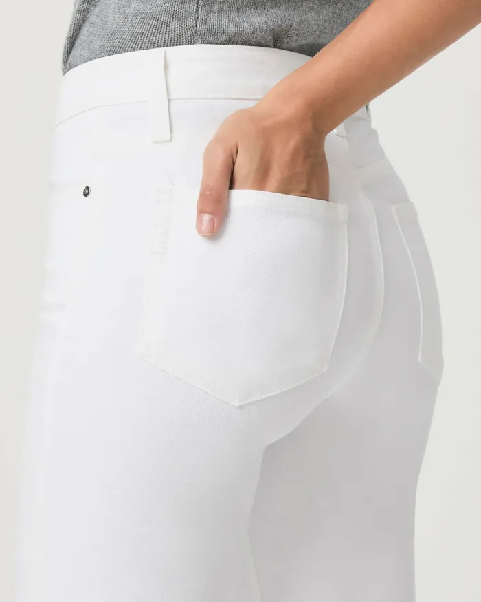 High Rise Laurel Canyon 32 Inch Bootcut 8211 Crisp White Denim PAIGE Women