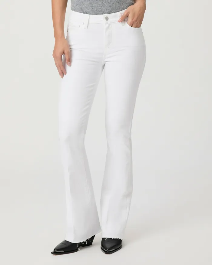 High Rise Laurel Canyon 32 Inch Bootcut 8211 Crisp White Denim PAIGE Women
