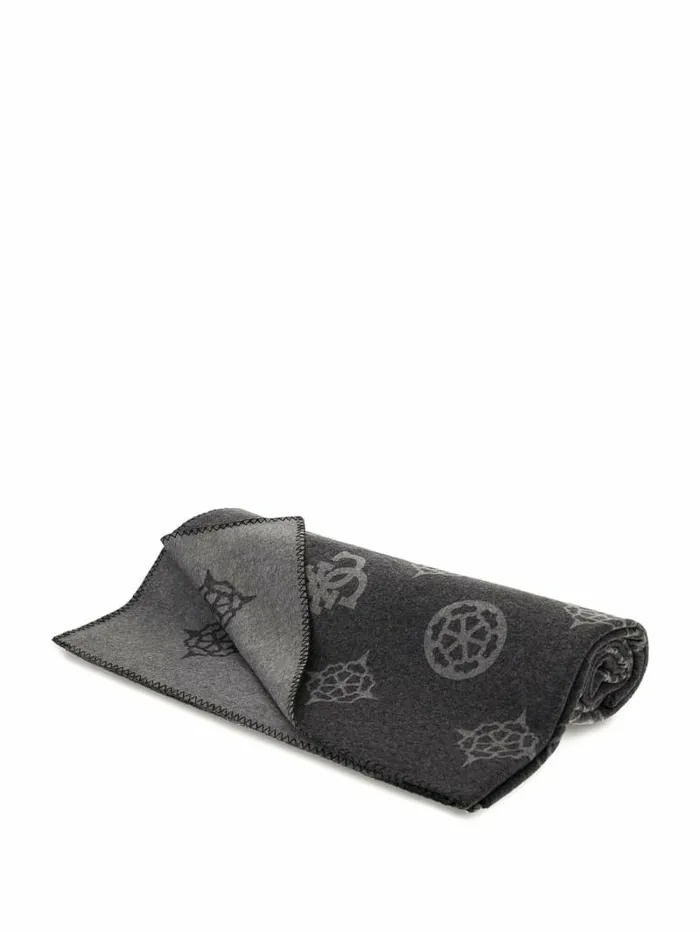 Home Fleece Peony Blanket Marble BlkWht 8211 GUESS Women