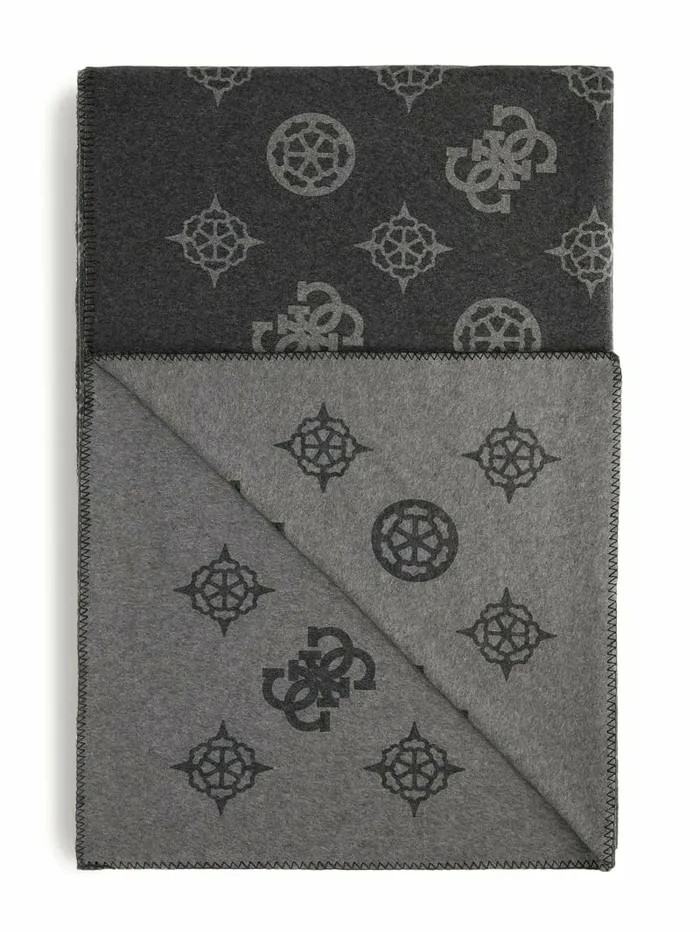 Home Fleece Peony Blanket Marble BlkWht 8211 GUESS Women
