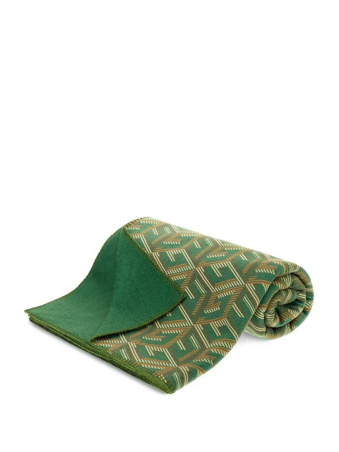 Home GUESS Women Fleece G Cube Blanket Green Multi Home GUESS Women Fleece G Cube Blanket Green Multi
