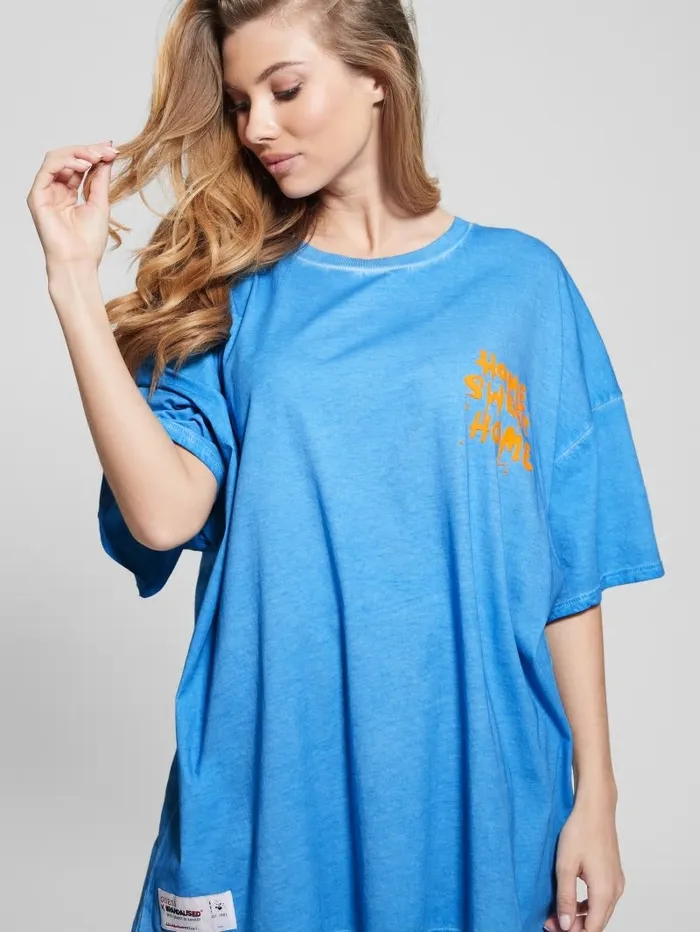 Home Sweet Home Lounge Tee Morning Glory Multi Women Tops GUESS Home Sweet Home Lounge Tee Morning Glory Multi Women Tops GUESS